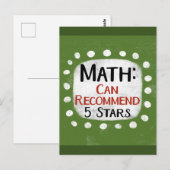Math Review 5 Sterne Postkarte (Vorne/Hinten)