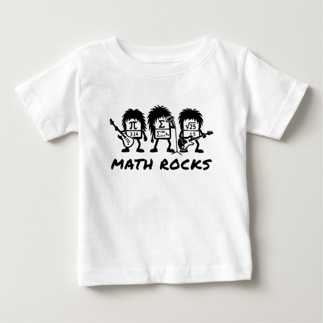 Math Rocks Academic Rock Band Humor Baby T-shirt (Vorderseite)