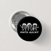Math Rocks Academic Rock Band Humor Button (Vorne & Hinten)
