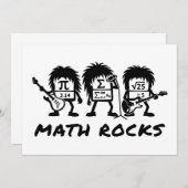 Math Rocks Academic Rock Band Humor Einladung (Vorne/Hinten)