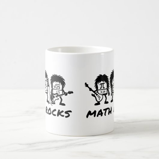 Math Rocks Academic Rock Band Humor Kaffeetasse (Mittel)