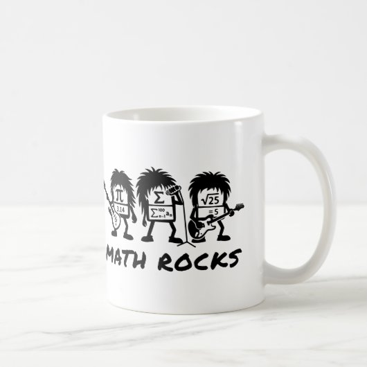 Math Rocks Academic Rock Band Humor Kaffeetasse (Rechts)