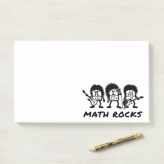 Math Rocks Academic Rock Band Humor Post-it Klebezettel (Auf Schreibtisch)