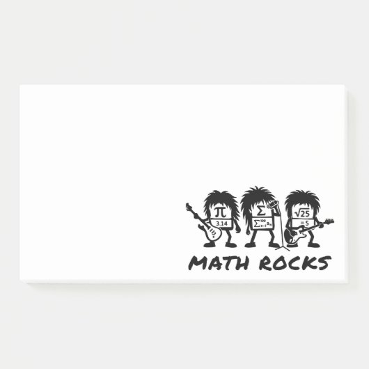 Math Rocks Academic Rock Band Humor Post-it Klebezettel (Vorderseite)