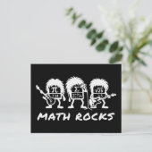 Math Rocks Academic Rock Band Humor Postkarte (Stehend Vorderseite)