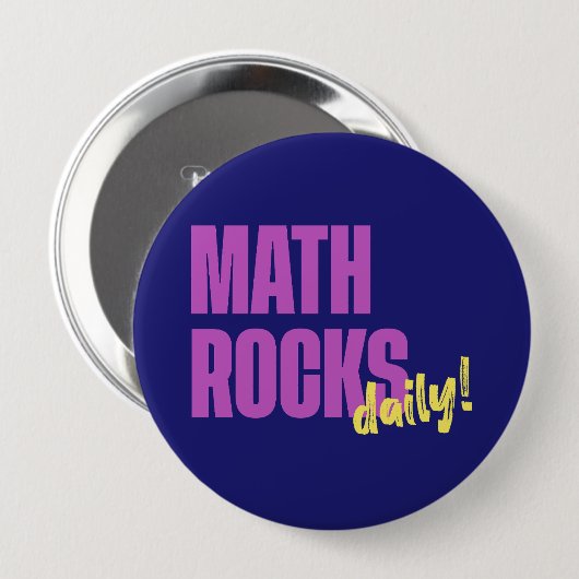 Math Rocks Daily Button (Vorne & Hinten)