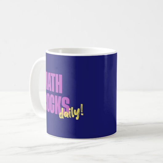 Math Rocks Daily Kaffeetasse (Vorderseite Links)