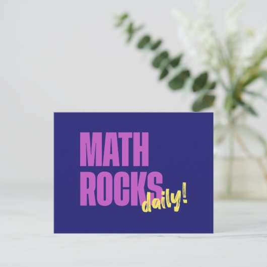 Math Rocks Daily Postkarte (Stehend Vorderseite)