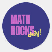 Math Rocks Daily Runder Aufkleber (Vorderseite)