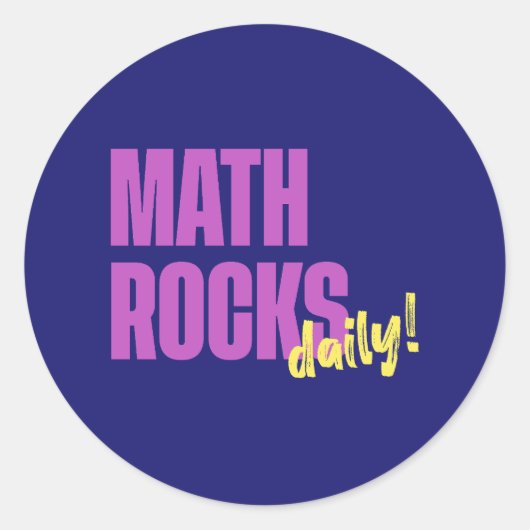 Math Rocks Daily Runder Aufkleber (Vorderseite)