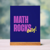 Math Rocks Daily Teacher Acrylschild (Neutral)
