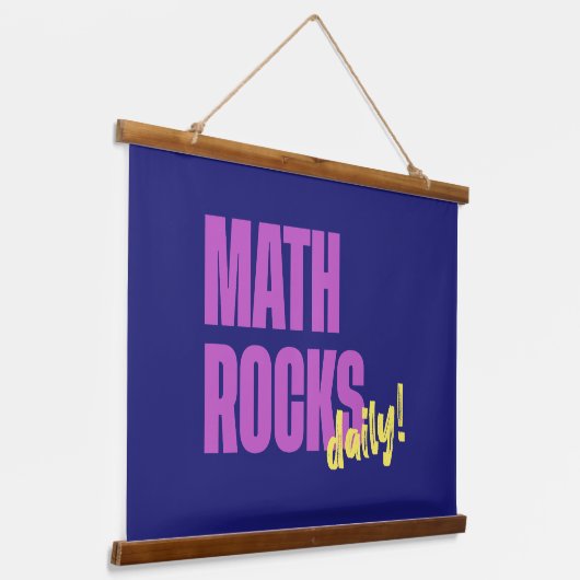 Math Rocks Daily Wandteppich Mit Holzrahmen (Gewinkelt)
