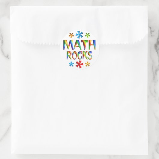 MATH ROCKS RUNDER AUFKLEBER (Tasche)