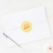 MATH ROCKS! Sticker-Geschenk für Lehrer Runder Aufkleber (Umschlag)