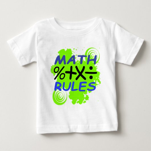 Math Rules Baby T-shirt (Vorderseite)