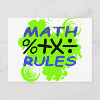 Math Rules Postkarte