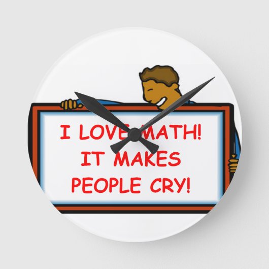 math runde wanduhr (Vorderseite)