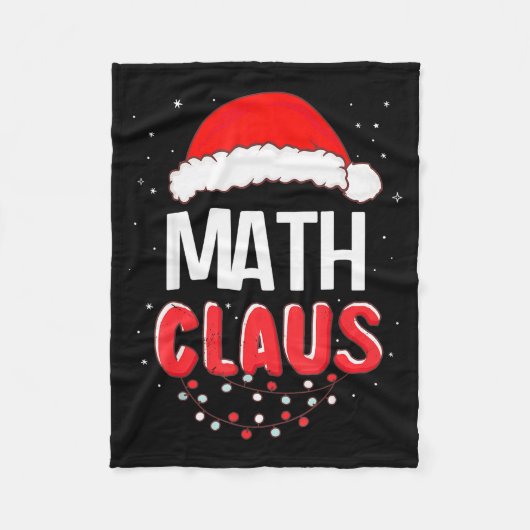 Math Santa Claus Christmas Matching Costume  Fleecedecke (Vorderseite)