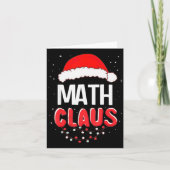 Math Santa Claus Christmas Matching Costume Karte (Vorderseite)