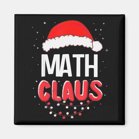 Math Santa Claus Christmas Matching Costume Magnet (Vorne)