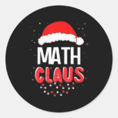 Math Santa Claus Christmas Matching Costume Runder Aufkleber (Vorderseite)