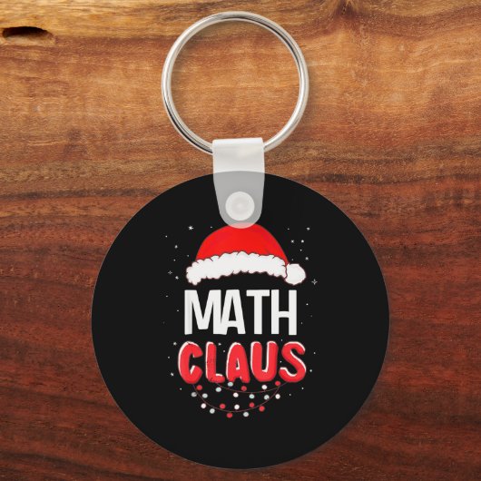 Math Santa Claus Christmas Matching Costume  Schlüsselanhänger (Vorderseite)