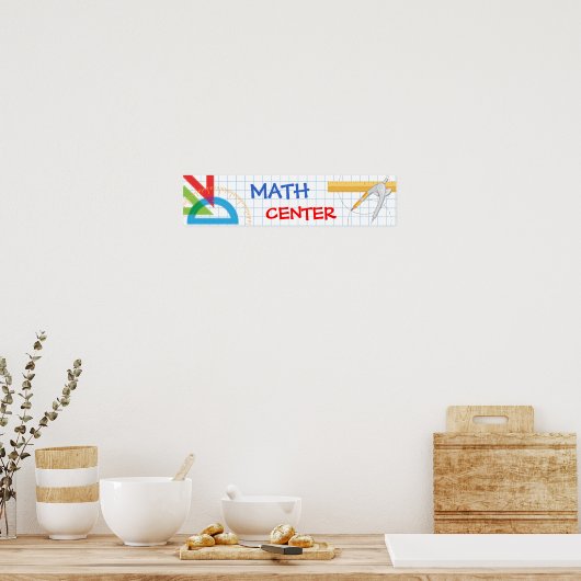 Math School Banner Poster (Küche)