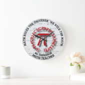 Math School College Or University Teacher Große Wanduhr (Zuhause)