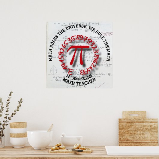 Math School College Or University Teacher Poster (Küche)
