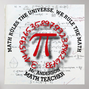 Math School College Or University Teacher Poster