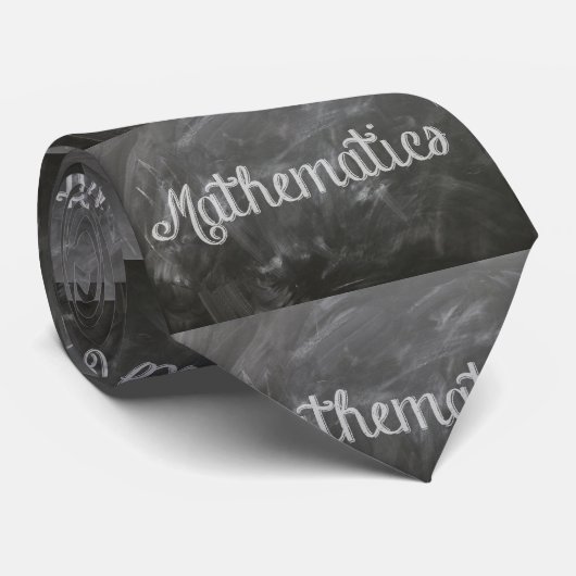 Math School Teacher Blackboard Chalk Necktie Krawatte (Gerollt)