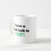 Math schwarzer Gürtel Kaffeetasse (Vorderseite Links)