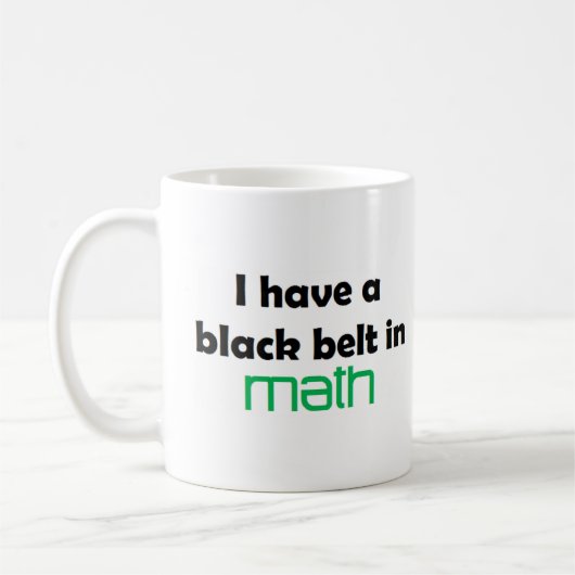 Math schwarzer Gürtel Kaffeetasse (Links)
