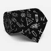 Math Science Teacher Pattern Krawatte (Gerollt)