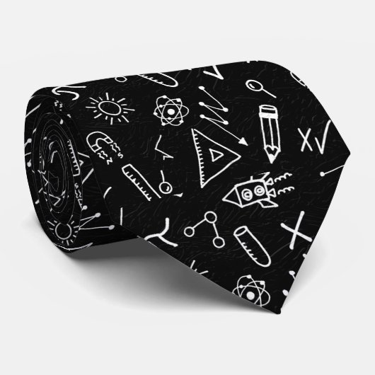Math Science Teacher Pattern Krawatte (Gerollt)