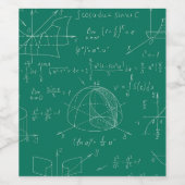 Math Scribbles Weinetikett (Einzelnes Label)