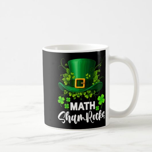 Math Shamrocks St. Patricks Day Schule Kaffeetasse (Rechts)