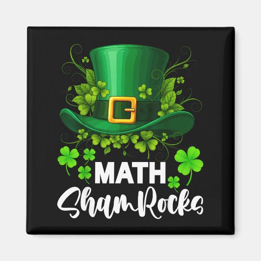 Math Shamrocks St. Patricks Day Schule Magnet (Vorne)