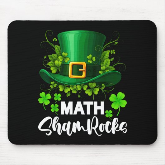 Math Shamrocks St. Patricks Day Schule Mousepad (Vorne)