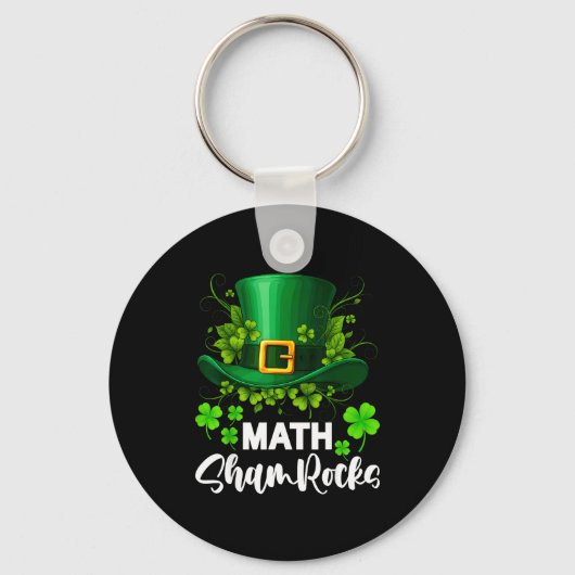 Math Shamrocks St. Patricks Day Schule Schlüsselanhänger (Vorderseite)