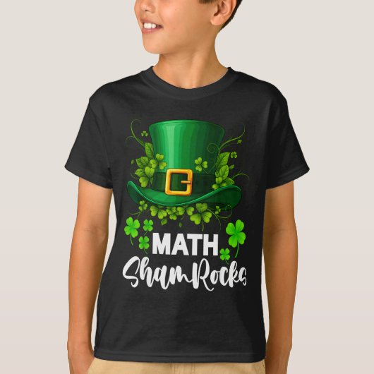 Math Shamrocks St. Patricks Day Schule T-Shirt (Vorderseite)
