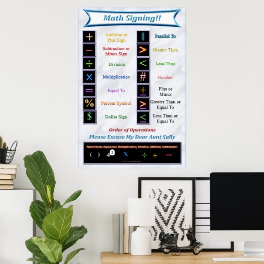 Math Signing Poster (Heimbüro)