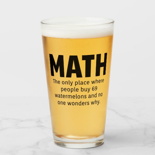 Math Spaß Glas (Vorne (Gefüllt))