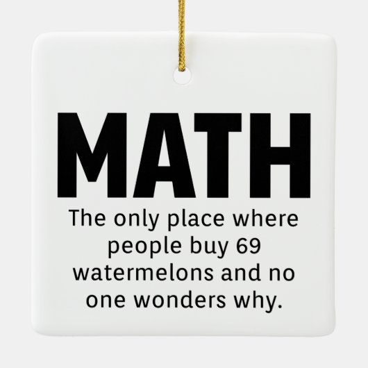 Math Spaß Keramikornament (Rückseite)