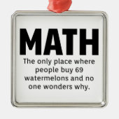 Math Spaß Ornament Aus Metall (Vorne)