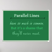 Math Spaß Quote Parallel Lines Poster (Vorne)