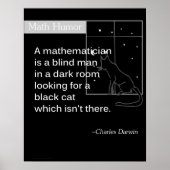 Math Spaß von Charles Darwin Poster (Vorne)