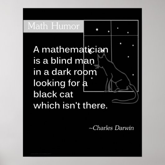 Math Spaß von Charles Darwin Poster (Vorne)