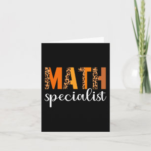 Math Specialist Leopard Erntedank Day Funny Fal Karte