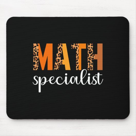 Math Specialist Leopard Erntedank Day Funny Fal Mousepad (Vorne)